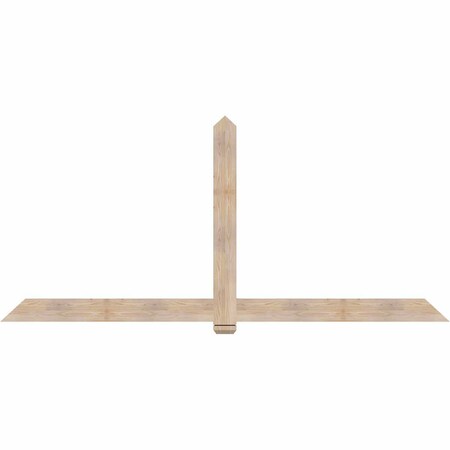 Ekena Millwork Eugene Smooth Timber Gable Bracket, Douglas Fir, 108"W x 49"H x 1 1/2"D x 5 1/2"F, 11/12 Pitch GBW108X49X0206EUG00SDF